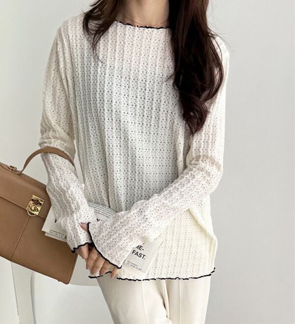 GeeRA（ジーラ）の「表面感配色メローカットソー（カットソー）」｜詳細画像