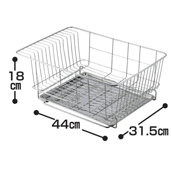 「トレー付水切りバスケット（水まわり用品）」｜詳細画像