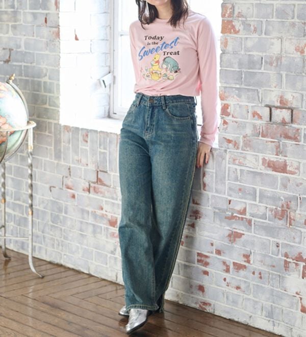 BELLUNA（ベルーナ）の「＜Ｄｉｓｎｅｙ>【プー】発砲プリント長袖Tシャツ（カットソー）」｜詳細画像