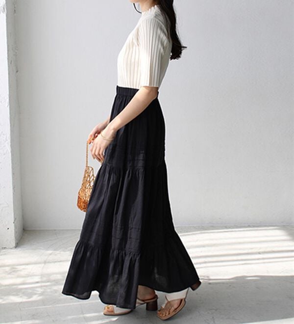 GeeRA（ジーラ）の「配色リブハイネックニット（ニット・セーター）」｜詳細画像