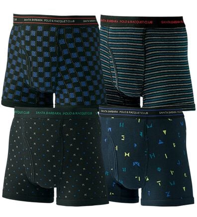 「【４枚組】＜サンタバーバラ＞品格を高める紳士の染みないボクサーパンツ＆ニットトランクス（メンズ尿漏れパンツ）」