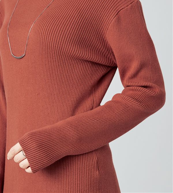 BELLUNA（ベルーナ）の「【安心感あるプチプラニット】リブニットタートルネックプルオーバー（ニット・セーター）」｜詳細画像