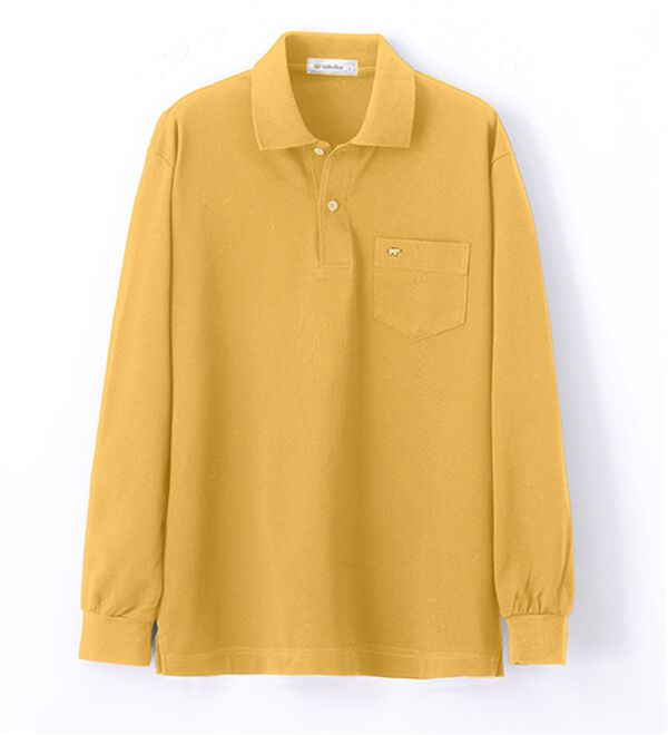 GANNI アイボリー 長袖ポロシャツ ゴールドボタン GANNI アイボリー