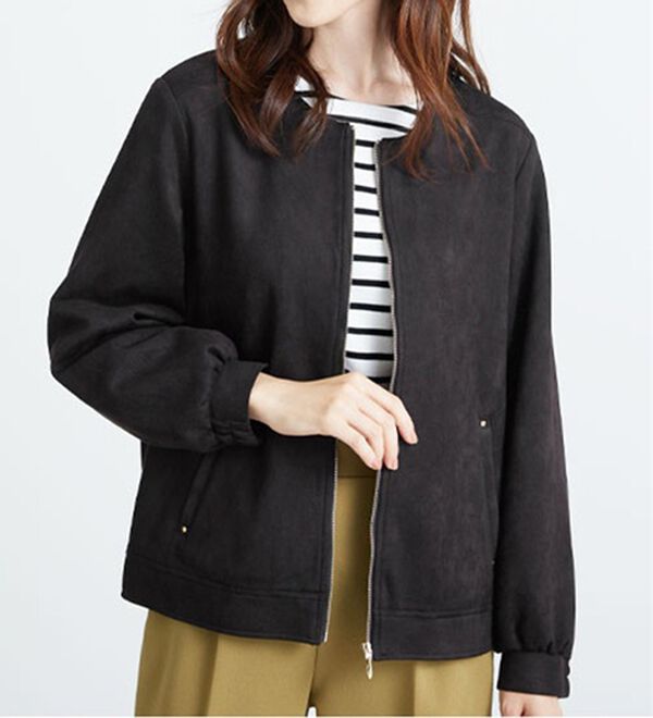 BELLUNA（ベルーナ）の「スエード調素材ノーカラージャケット（ノーカラージャケット）」｜詳細画像