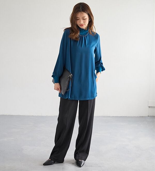 BELLUNA（ベルーナ）の「リブニット使いチュニック（チュニック）」｜詳細画像