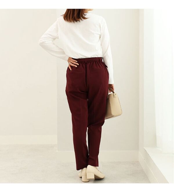 BELLUNA（ベルーナ）の「ダブルクロスベルト付テーパードパンツ（テーパードパンツ）」｜詳細画像