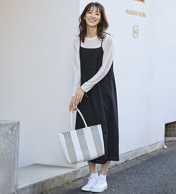 BELLUNA（ベルーナ）の「夏のコーデに悩まない！インナー付ジャカードキャミワンピ（カットソーワンピース）」｜詳細画像