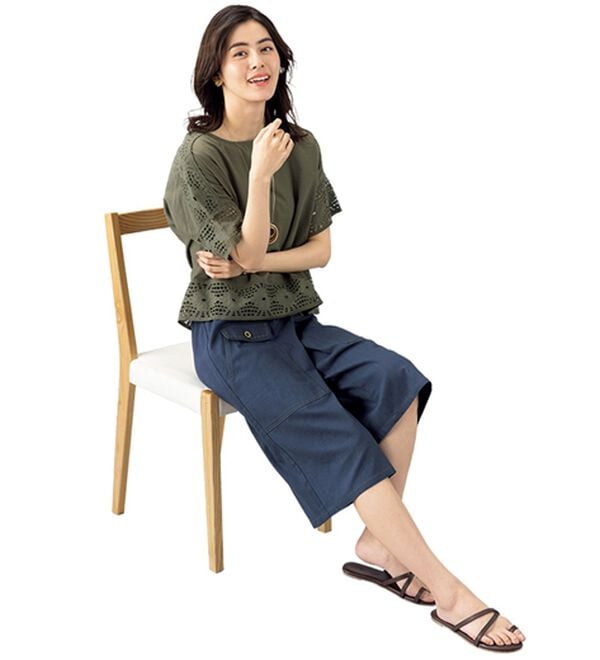 ルフラン（ルフラン）の「【２本組】ひざ下丈パンツ＜ポチ＞（その他パンツ）」｜詳細画像