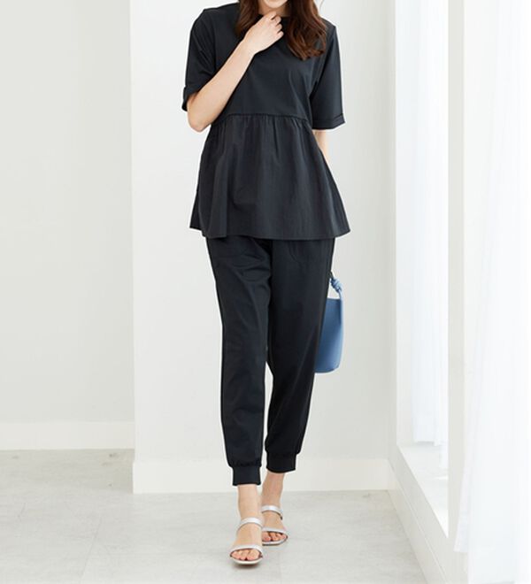 BELLUNA（ベルーナ）の「ヒンヤリ爽快！異素材切替プルオーバー（カットソー）」｜詳細画像