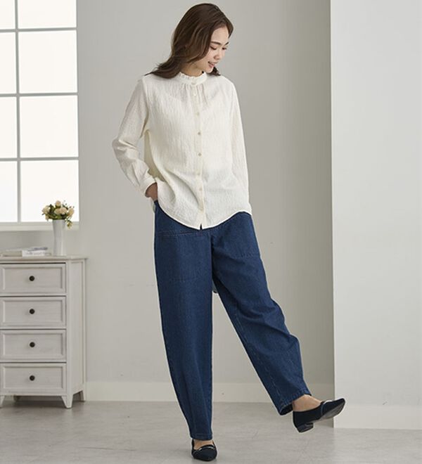 BELLUNA（ベルーナ）の「ポケットデザインコロンデニムパンツ（フルレングスパンツ）」｜詳細画像