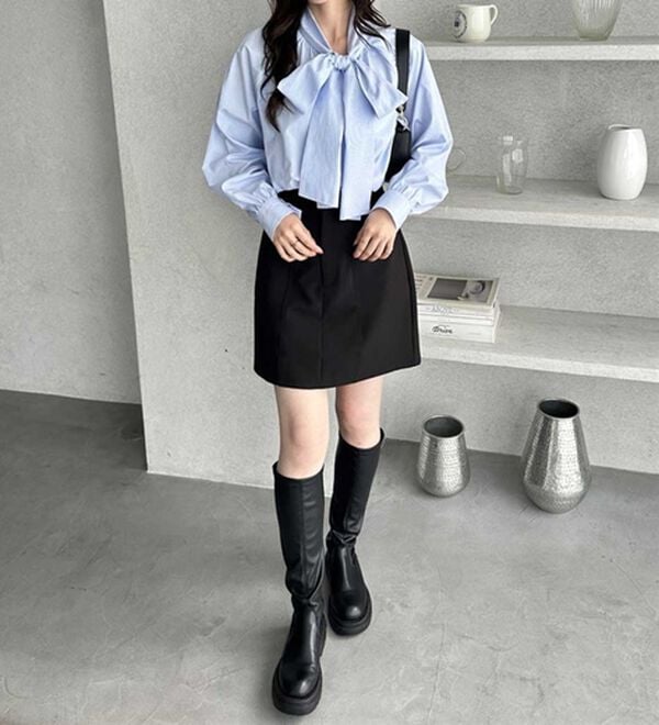 GeeRA（ジーラ）の「ボリュームボウタイブラウス（ブラウス）」｜詳細画像