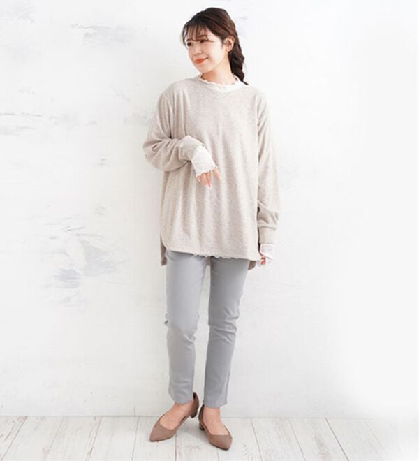 A HAPPY MARILYN（アハッピーマリリン）の「【Ｍ～８Ｌ】【選べる丈】のび～る ストレッチ ツイル 魔法の 美脚レギンスパンツ（スリム・スキニーパンツ）」｜詳細画像