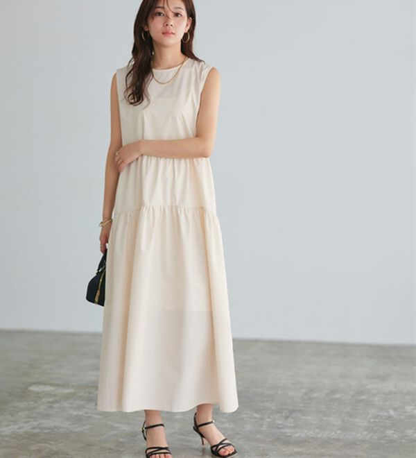 Pierrot（ピエロ）の「ラウンドティアードワンピース（カットソーワンピース）」｜詳細画像