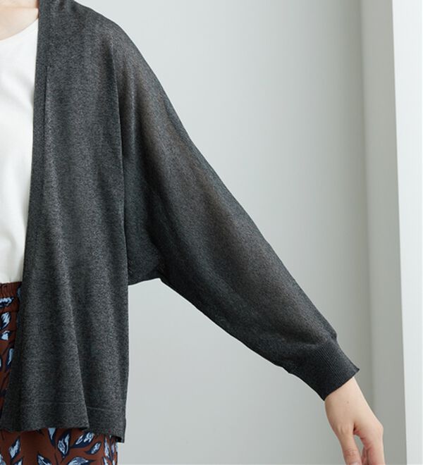 BELLUNA（ベルーナ）の「ラメ調ドルマンシアーカーディガン（ニットカーディガン）」｜詳細画像