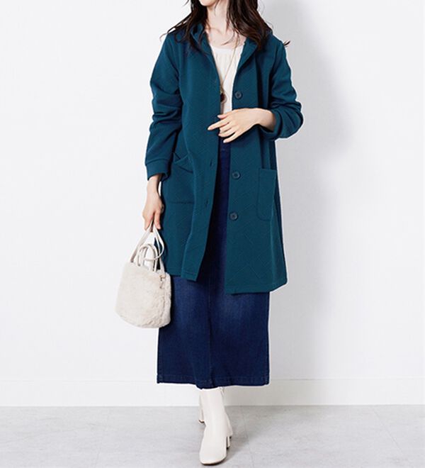 BELLUNA（ベルーナ）の「幾何柄ジャカード素材フードカーディガン（その他カーディガン）」｜詳細画像