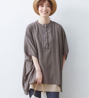 Viola e Viola（ヴィオラ エ ヴィオラ）の「綿１００％ロングタンクトップ（タンクトップ・キャミソール）」｜グレージュ
