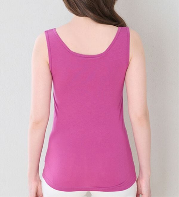 LAVIENNE（ラヴィエンヌ）の「【吸汗速乾】４０代からの綿混快適カップ付タンクトップ（ブラトップ・カップ付きインナー）」｜詳細画像