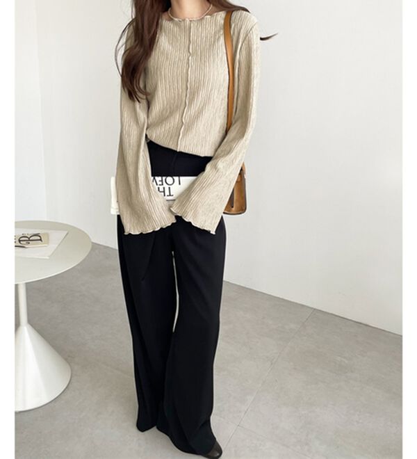 GeeRA（ジーラ）の「前後２ｗａｙフレアスリーブカットソー（カットソー）」｜詳細画像