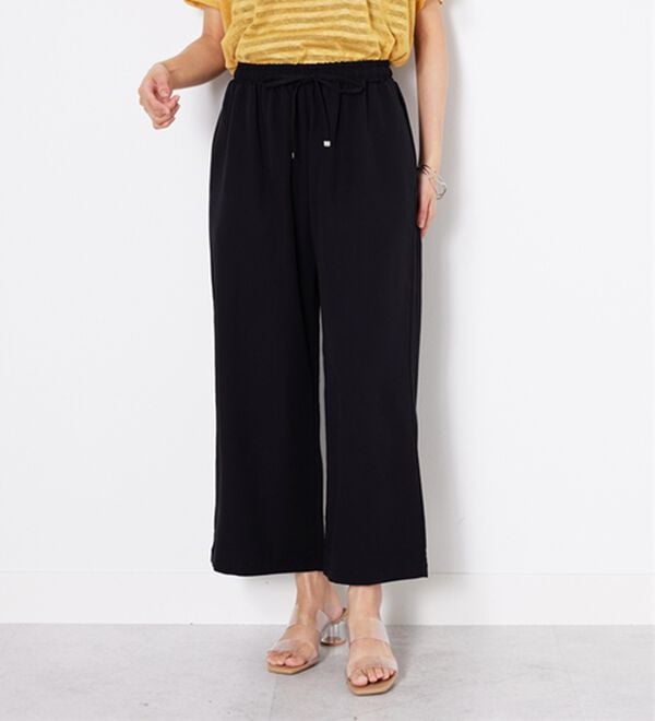 BELLUNA（ベルーナ）の「【接触冷感】なめらかタッチイージーワイドパンツ（ワイドパンツ・ガウチョ）」｜詳細画像