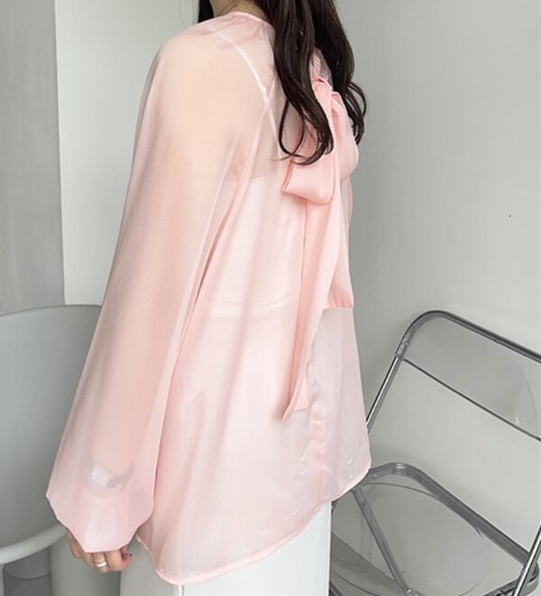 GeeRA（ジーラ）の「バックリボンシアーブラウス（ブラウス）」｜詳細画像