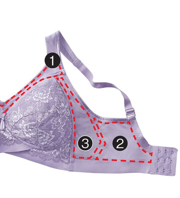 LAVIENNE（ラヴィエンヌ）の「【５色組】グラマーさんのしっかり支えるブラ（ブラジャー）」｜詳細画像