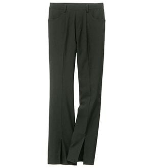 BELLUNA（ベルーナ）の「【ＵＮＤＯＶＥ】＜ＬＥＮＺＩＮＧ（ＴＭ）ＥＣＯＶＥＲＯ（ＴＭ）繊維混＞スリットフレアーパンツ（その他パンツ）」｜ブラック