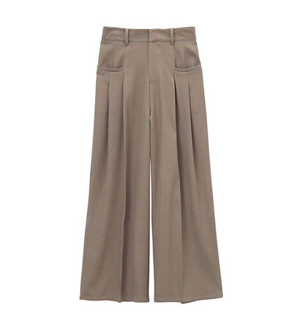 GeeRA（ジーラ）の「２タックデザインポケットワイドパンツ（フルレングスパンツ）」｜詳細画像