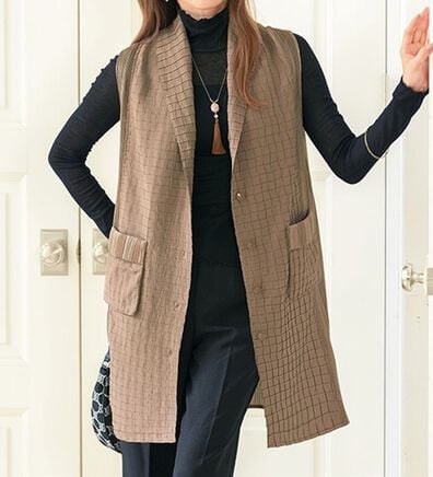 ルフラン（ルフラン）の「プリーツロングベスト（ベスト）」