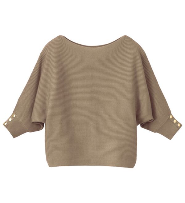 GeeRA（ジーラ）の「袖ボタン付ドルマンニットトップス（ニット・セーター）」｜詳細画像