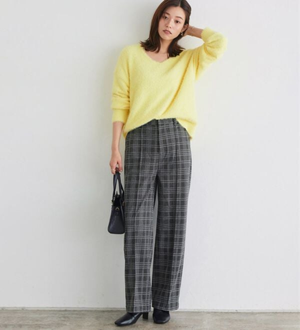 Pierrot（ピエロ）の「カシミヤタッチセミルーズストレートパンツ（フルレングスパンツ）」｜詳細画像