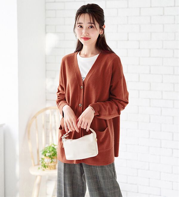 ベルルッティ ニットカーディガン レザーパイピング よじら カシミヤ混  