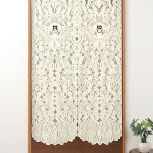 「刺しゅう入りレースのれん（のれん・間仕切り・カフェカーテン）」｜詳細画像