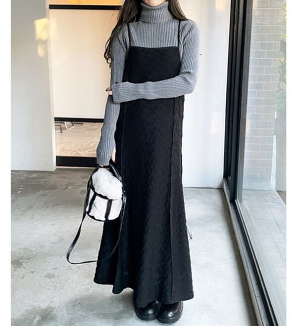 GeeRA（ジーラ）の「ぽこぽこカットジャカードキャミワンピース（その他ワンピース）」｜詳細画像