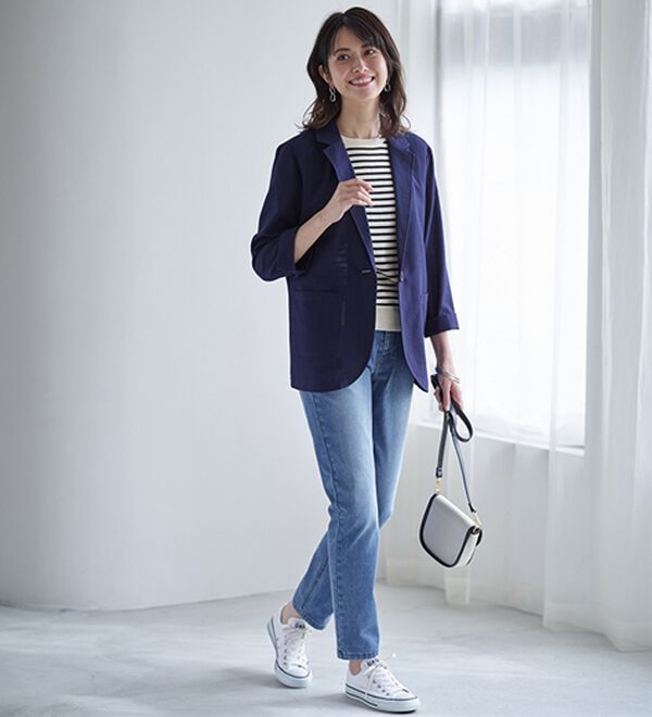 BELLUNA（ベルーナ）の「涼しげサッカー素材ウォッシャブルサマージャケット（その他ジャケット）」｜詳細画像