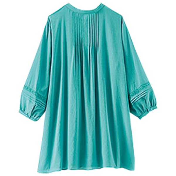 BELLUNA（ベルーナ）の「シアー素材レースピンタックシャツチュニック（チュニック）」｜詳細画像