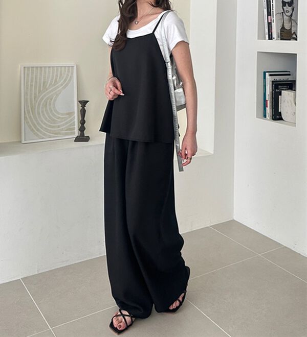 GeeRA（ジーラ）の「セットアップ風キャミソールサロペット（オールインワン）」｜詳細画像