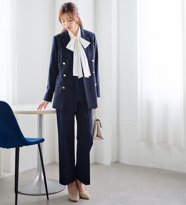 GeeRA（ジーラ）の「【入卒式/セレモニー】着回しベスト＆ジャケットセットスーツ（パンツスーツ）」｜詳細画像