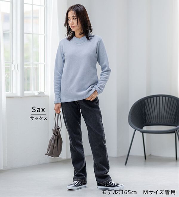 BELLUNA（ベルーナ）の「【静電気防止】ニットが苦手な方にも優しいプルオーバー（カットソー）」｜詳細画像