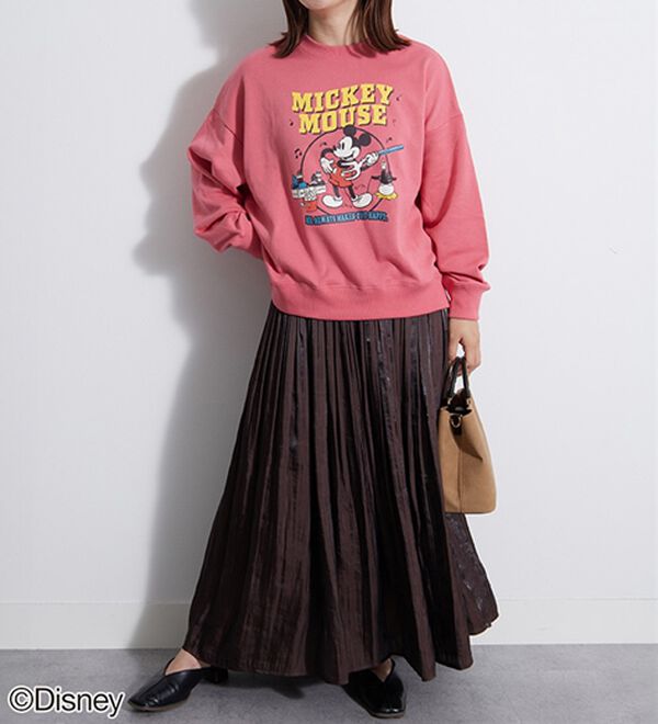BELLUNA（ベルーナ）の「＜Ｄｉｓｎｅｙ＞【ミッキー】プリント裏毛ゆったりトレーナー（トレーナー・スウェット）」｜詳細画像
