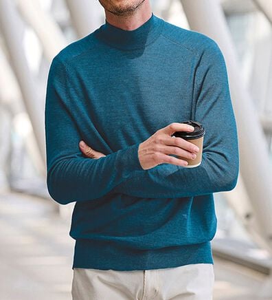 「＜コムルヴァン・オム＞メリノの自信！洗練ハイネック（メンズニット・セーター）」