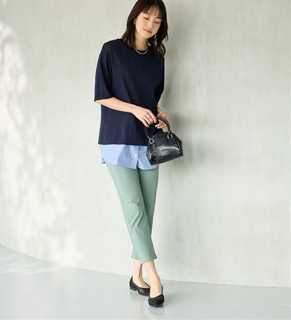 BELLUNA（ベルーナ）の「【再入荷】美ストレッチ素材アンクル丈レギンスパンツ（クロップドパンツ）」｜詳細画像