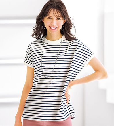 BELLUNA（ベルーナ）の「汗ジミ対策！ハイネックプルオーバー（カットソー）」