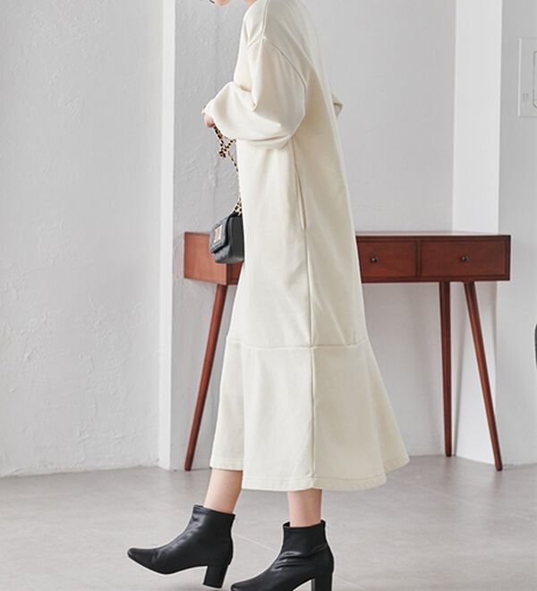 RANAN（ラナン）の「＜ＨＩＧＨ　ＳＰＥＣ＞毛玉になりにくい！ペプラムデザインワンピース（その他ワンピース）」｜詳細画像