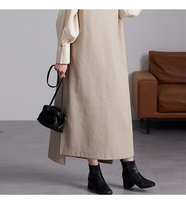RANAN（ラナン）の「ウールライクディープＶネックジャンパースカート（ジャンパースカート）」｜詳細画像
