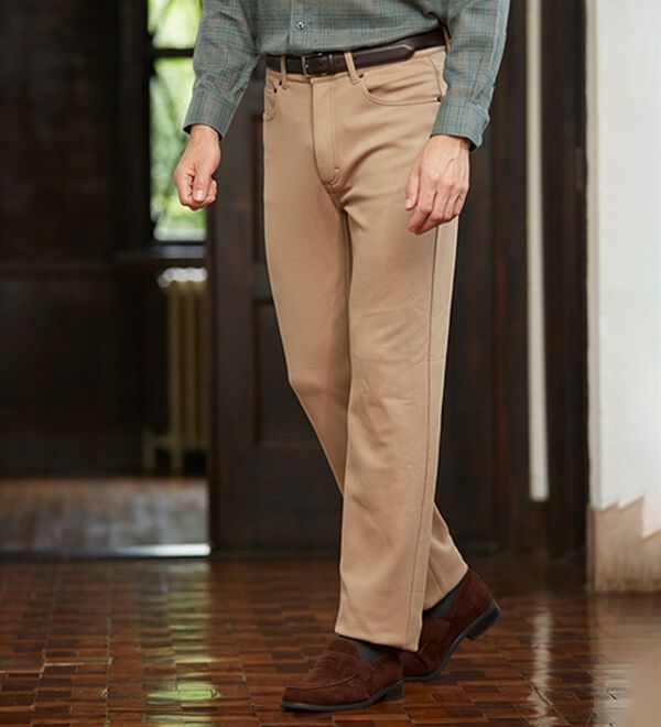 「【３本組】＜コムルヴァン・オム＞３６０&deg;のびのび楽暖パンツ（メンズフルレングスパンツ）」｜詳細画像