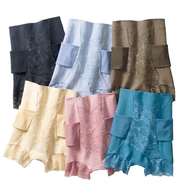 「【６色組】新・２重サポートショーツガードル（ショーツ）」｜6色組