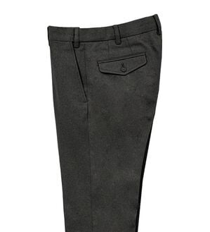 「裾上げ済裏起毛すっきりシルエットスラックス　ノータック（メンズスラックス）」｜グレー