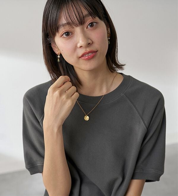 BELLUNA（ベルーナ）の「≪ＨｕｇＲｅａｍコットン≫裏毛半袖プルオーバー（カットソー）」｜詳細画像