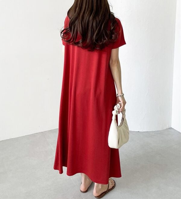 GeeRA（ジーラ）の「【接触冷感】フレアーシルエットロングワンピース（ロングワンピース）」｜詳細画像