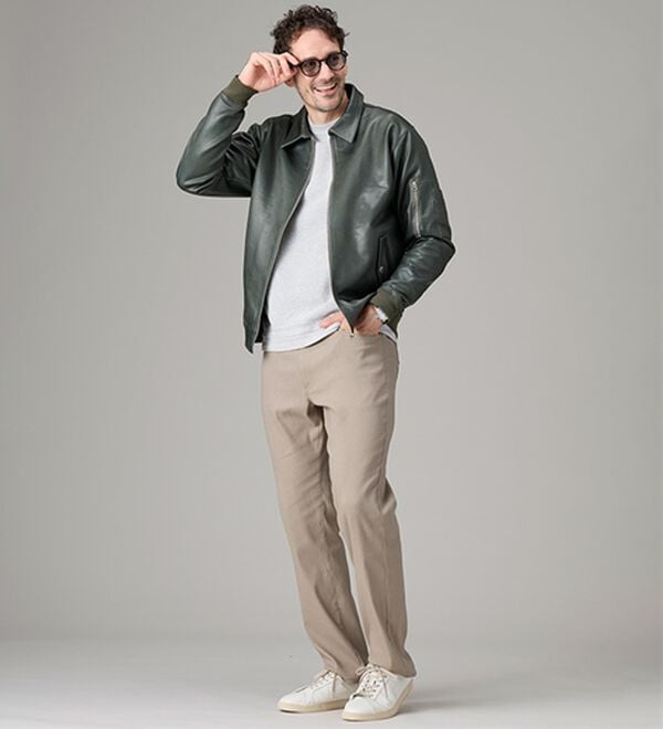 「＜コムルヴァン・オム＞フェイクレザージャケット（メンズジャケット）」｜詳細画像